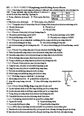 8 Đề kiểm tra học kì II môn Vật lý Lớp 6